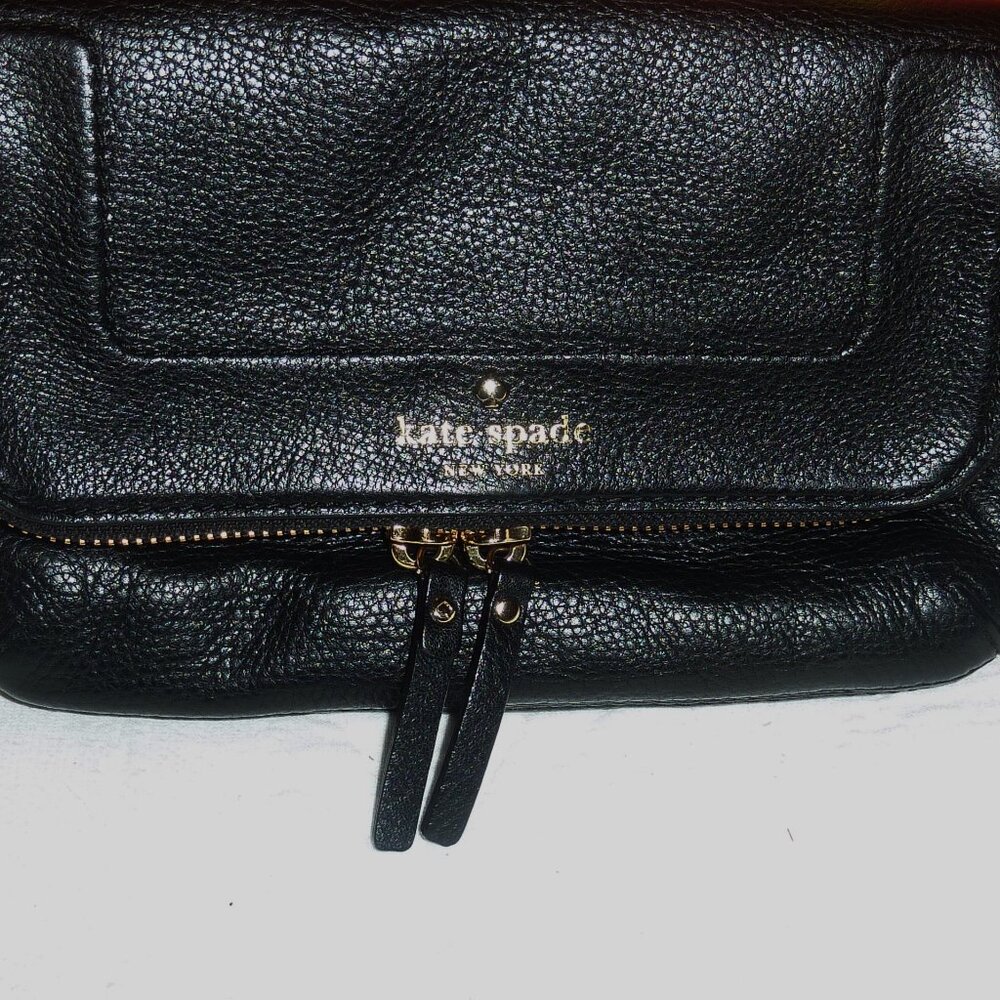 Excellent Kate Spade Black Leather Crossbody Purse - Picture 2 of 7